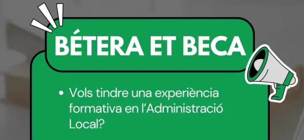 Abierta la convocatoria «Bétera te Beca»: 25 plazas de prácticas en el ayuntamiento